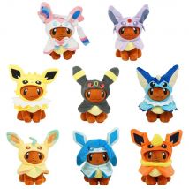 Eevee Cos Umbreon Espeon Jolteon Flareon Glaceon Vaporeon Sylveon Leafeon Plüschtier Gefüllte weiche Cartoons All Star Collection