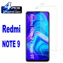 2/4Pcs 9H Screen Protector Film For Redmi Note 9 5G HD Tempered Glass