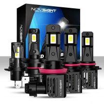 NOVSIGHT Faro per auto H4 H7 LED H8 H9 H11 HB3 9005 HB4 9006 Lampadine per fari a LED 80W 18000LM