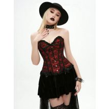 Sexy Gothic Korsett Top Vollbrustkorselett Damen Bustiers und Korsetts Modelliergurt Schnürung ohne Knochen Bauchkontrolle Halloween-Kostüm