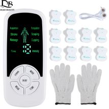 EMS Pulse Elektrischer Muskelstimulator 20PCS Elektrodenpads Patch Digital Tens Akupunktur Meridian Physiotherapie Körpermassagegerät