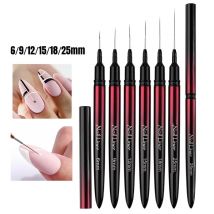 6/9/12/15/18/25mm Nail art Liner Pinsel Gel Nagel Pinsel Gel Nagellack malerei Pinsel Zeichnung Nail art Design Pinsel Stift