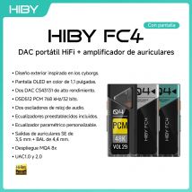 HiBy FC4 HiFi USB DAC amplificador de auriculares Dual CS43131 AB1565 decodificador PCM768 DSD512 salida de 3,5/4,4mm para Android iOS Mac Win10