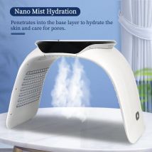 Spettrometro spray per integratore d'acqua nano freddo e caldo Strumento di bellezza per maschera di ringiovanimento fotonico PDT a luce rossa dinamica colorata