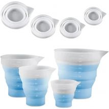 50-500 ml Faltbare Silikon Messbecher Multi-spec Tragbare Flüssigkeit Container Silikon Mischen Tasse Für DIY Epoxidharz schmuck H
