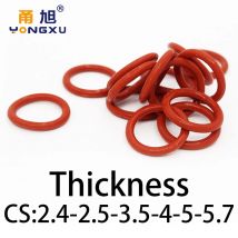 VMQ O-ring spessore 2,4/2,5/3,5/4/5/5,7 mm CS guarnizione in gomma rossa siliconica resistente alle temperature completa nelle specifiche1