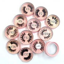 3d 15mm Nerz falsche Wimpern Make-up weich natürlich 100% Grausamkeit frei individuelle transparente Stiel gefälschte Wimpern Geschenk Kreis Fall