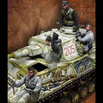 1/35 Panzerbesatzungsset aus dem Zweiten Weltkrieg, 4 Personen, Soldat aus Kunstharzmodellfigur, Militärthemen aus dem 2. Weltkrieg, unmontierter und unbemalter Bausatz