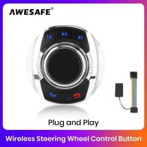 AWESAFE volante per auto Wireless a forma di tazza universale con luce a LED pulsanti di controllo a 8 tasti per Android Multimedia