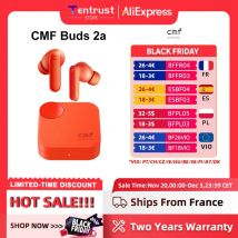 Versione globale CMF Buds 2a Driver da 12,4 mm 42dB ANC 4HD Microfoni Fino a 31 ore di riproduzione IP54 Bluetooth 5.4