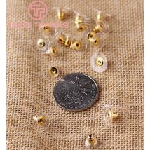 (4108) 100PCS 11MM Gold Farbe Silber Farbe Eisen + Kunststoff Ohrring Zurück Diy Schmuck Erkenntnisse Zubehör