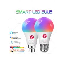 Zigbee 3.0 Smart Led Bulb 110V 220V E27 B22 Lamps RGBCW Works With Alexa Echo Plus Google Home Assistant APP Voice Control 2MQTT