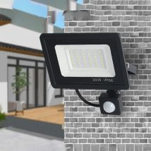 Reflektory LED 100W 50W 30W 20W 10W czujnik ruchu PIR IP66 wodoodporna dioda LED 220V wisząca