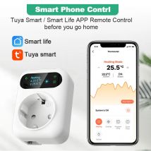 Tuya Smart Steckdose Wifi Thermostat Steckdose Stecker Wireless Smart Plug In Timer Wifi Verbunden Steckdose Kühlung Heizung Alexa Google