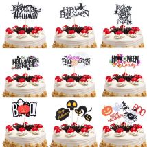Halloween Kuchen Topper Trick oder Behandeln DIY Cupcake Topper Geist Hexe Vampire Kürbis Kuchen Fahnen Kinder Geburtstag Party Backen Decor
