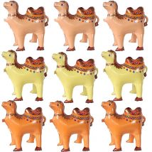 3pcs 4D Walking Alpaca Camel Foil Balloons Jungle Animal Balloons Desert Camel Theme decorazioni per feste di compleanno decorazioni per la casa giocattoli