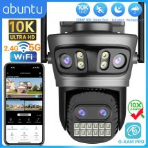 ABUNTU PTZ Wifi Kamera 10X Zoom Vier Objektiv Vier Bildschirme Outdoor IP66 Wasserdichte Überwachungs Kamera Nachtsicht CCTV Sicherheit