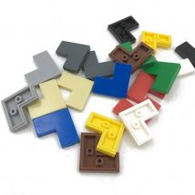 60pcs MOC Brick Tile 2x2 Corner Thin 2+1 Dots Educational Enlighten Children Kids Toys 50pcs Building Blocks Tile 14719