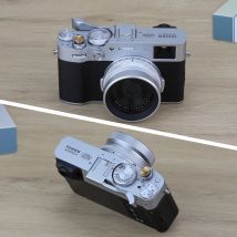 Haoge THB-XVS Daumengriff aus Metall, Handgriff für Fujifilm X100VI X100V Kamerazubehör, silberner Blitzschuh, Daumen hoch