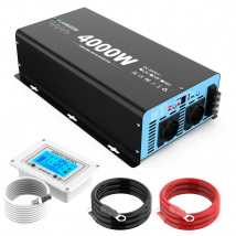 4000W Potenza Continua Onda Sinusoidale Pura Inverter DC 12V a AC 230V 50HZ Presa UE LCD Auto Voltmetro Convertitore Trasformatore