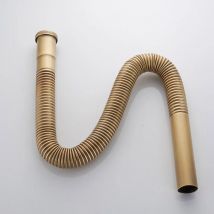 Tubo flessibile in ottone Sifone Scarico lavello flessibile Bagno Cucina Bacino Tubo acqua Tubo DN30 Lavello Set di rifiuti Accessori per vasca da bagno