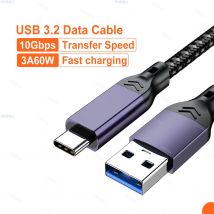 10 Gbit/s USB3.2 Gen2-Kabel USB Typ C Datenkabel für externe Festplatte 60 W Schnellladekabel für Laptop Moblie Phone 3.2