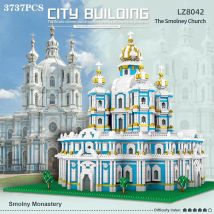 3737-teiliges Smolny-Kirchen-Modell Baukasten Weltberühmte Sehenswürdigkeiten Architektonische Straßenansicht Bausteine DIY Spielzeug Urlaubsgeschenke