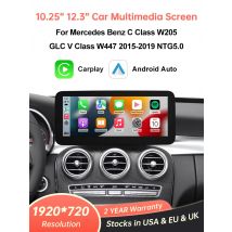 Linux Multimedia Screen Wireless CarPlay Android Auto for Mercedes-Benz W205 W176 GLC A C V Class W447 CLA GLA 2015-2018 NTG5.0