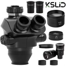 KSLID 7-50X cabeza de microscopio Triocular microscopio estéreo de aumento continuo adecuado para reparación de teléfonos móviles