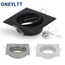 Lampada da incasso a soffitto quadrata a LED per faretto con cornice regolabile MR16 GU10 Portalampada da incasso
