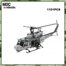 Ww ii militärische Waffen serie UH-1N moc Bausteine Utility Hubschrauber Modell Ziegel Puzzle Spielzeug für Kinder Geburtstags geschenke