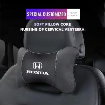 1Pcs Auto Sitz Kopfstütze Auto Logo Neck Kissen Für Honda Civic Accord Fit Jazz CRV BRV HRV Insight Pilot Passport TYPE-R