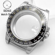RICHUS 40 mm Uhrengehäuse GMT-Lünette passend für NH35 NH36/ETA2824 PT5000/Miyota82 Serie DG2813/3804 Automatikwerk Uhrenzubehör