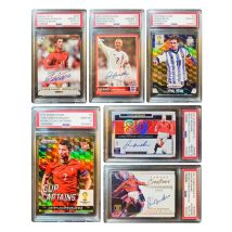 PANINI Beckham Messi Ronaldo DIY homemade Rating card bricks collectible toys signature soccor Christmas birthday gifts