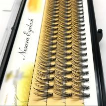 1 BOX (60 Clusters), 10D 0.07C 8/9/10/11/12/13/14MM, Eyelash Extension Clusters, Single Cluster False Eyelashes Makeup Produ