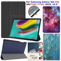 Per Samsung Galaxy Tab S5e Custodia 10.5 ''SM-T720/T725 2019 Auto Wake Sleep PU Custodia in pelle Sottile Tri-Fold Stand Tablet Funda