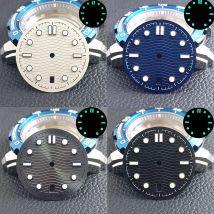 31.6MM Diameter Single Calendar Watch Dial Green Luminous Dial For NH 35 NH36 Watch Movement Accessories