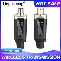 Sistema microfonico wireless Adattatore convertitore microfono XLR Depusheng MA5 Configurazione trasmettitore automatico UHF per microfono dinamico a condensatore