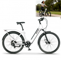 Bici elettrica 700C Bici da trekking da 28 pollici Bici da città elettrica con batteria al litio da 43,2 V 13 Ah per un lungo raggio fino a 120 KM, W 250 Motore