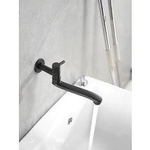 Mop Pool Tap Black Brass Single Cool Wall Type Rotating Extended Bathroom Faucet Balcony Wash-basin Hidden Bibcock Toilet Taps