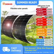DOKIO 18V 200W/200W set Pannelli solari flessibili Pannello solare monocristallino impermeabile Campeggio RV Carica domestica 12V