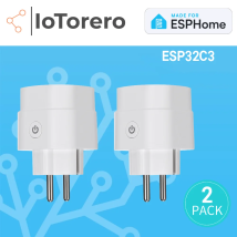 IoTorero Hergestellt für ESPHome ESP32C3 EU-Stecker, 2er-Pack Verbrauchsüberwachung 16 A, funktioniert mit Home Assistant