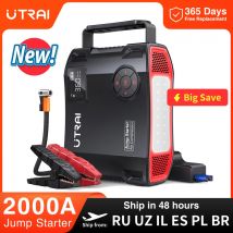 UTRAI 4 w 1 2000A Jump Starter Power Bank 16000mAh 150PSI Sprężarka powietrza Pompa do opon