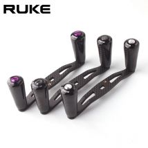 RUKE 1pc Carbon Faser Angelrolle Griff DIY Rocker Für Casting Räder Carbon Griff 8x5/7x4mm Loch Größe Angelrolle Zubehör