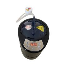 Schwarzer Dampfgenerator, 220 V/110 V, EU-US-Stecker, 2000 W, Upgrade-Kapazität, 4,2 l, Dampftopf für Saunafässer, großer Wasserdampf