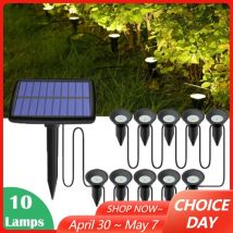10 Stück Solar Rasen Lampe LED Solar Lichter im Freien wasserdichte Scheinwerfer Garten Weg Landschaft Beleuchtung Home Patio Hof Dekor