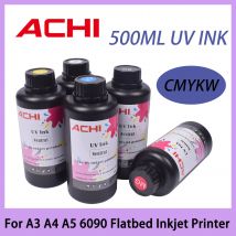 CMYKW 5*500ML Inchiostro UV per R1390 L800 XP600 TX800 Testina di stampa per UV A3 A4 A5 6090 Stampante a getto d'inchiostro a base piatta US Stock
