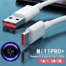 Ładowarka 120 W Kabel USB typu C 6A do Xiaomi Civi 11T Pro Redmi Note 11 Pro+ Black Shark 4S Pro 67W 55W