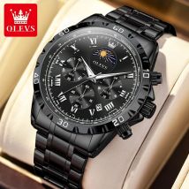 OLEVS 2950 Original Quarz Männer Uhr Mode-Business Automatische Datum Wasserdicht Chronograph Mond Phase Luxus Marke Männer Uhr