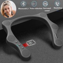 Nackenbügel-Bluetooth-Lautsprecher, kabellos, tragbare Lautsprecher, Zuhause, Outdoor, 6, große Reichweite, Horn-Musik-Player, Surround-Sound mit Mikrofon
